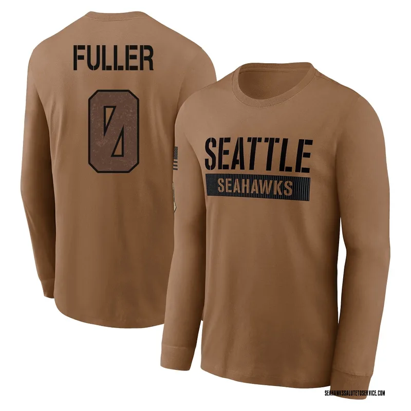 Men's Andre Fuller Seattle Seahawks Brown 2023 Salute To Service Long Sleeve T-Shirt