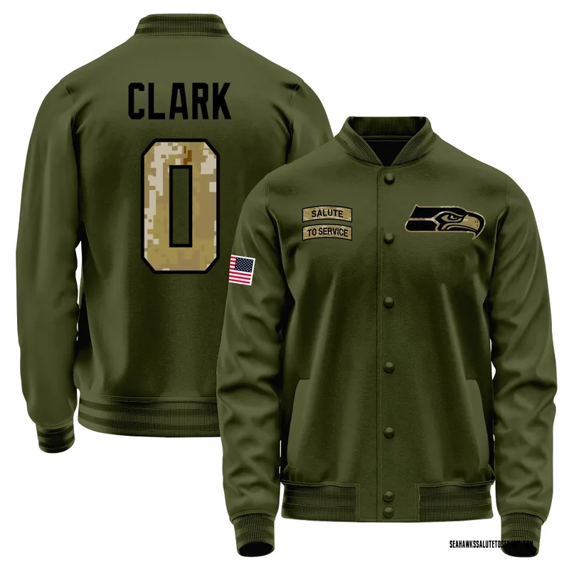 Men's Bud Clark Seattle Seahawks Olive Salute to Service Sideline Performance Jacket