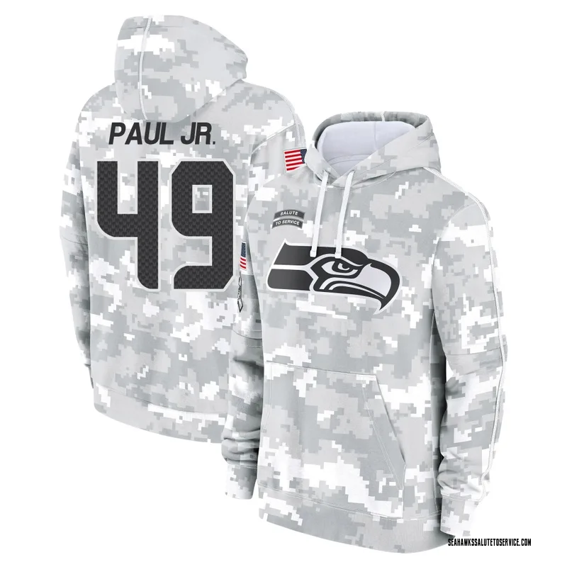 Men's Chris Paul Jr. Seattle Seahawks Camo Arctic 2024 Salute to Service Club Fleece Pullover Hoodie