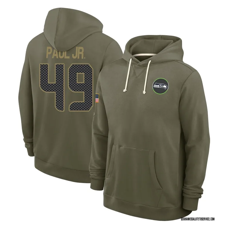Men's Chris Paul Jr. Seattle Seahawks Olive 2025 Salute to Service Hoodie