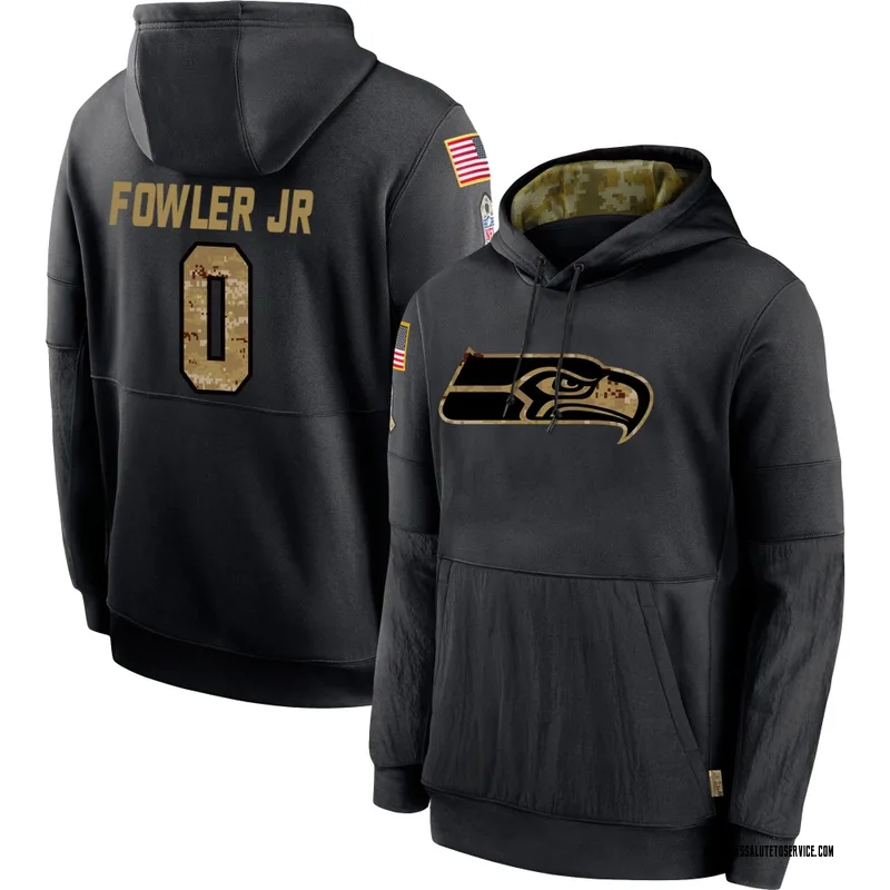 Men's Dante Fowler Jr. Seattle Seahawks Black 2020 Salute to Service Sideline Performance Pullover Hoodie