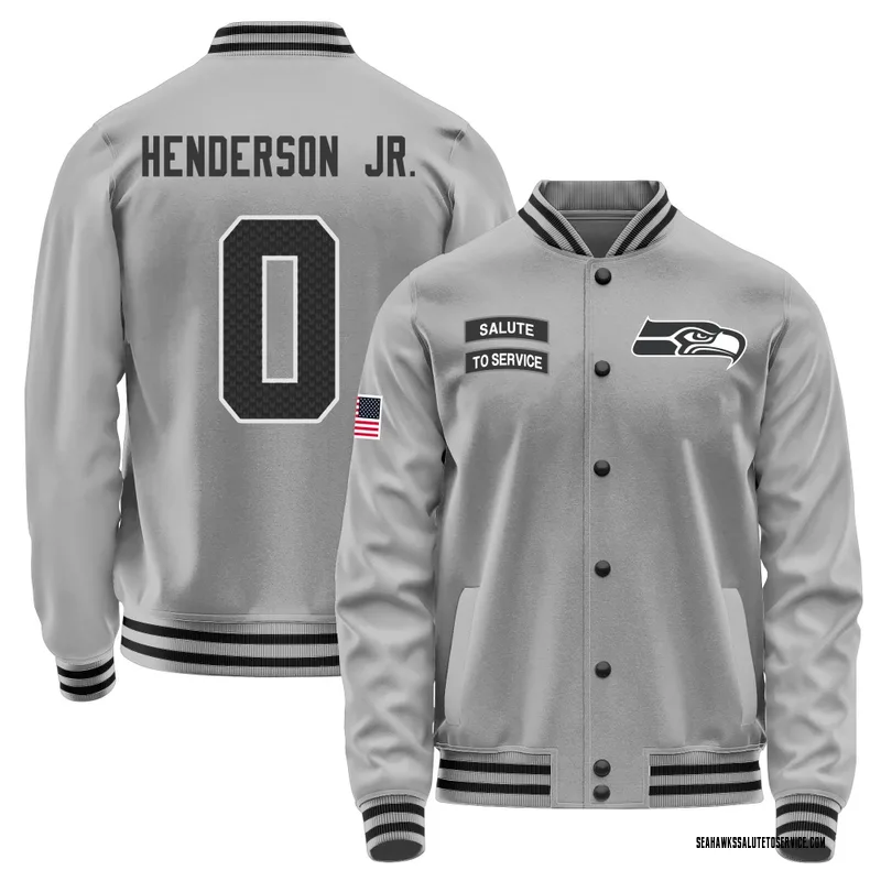 Men's Emmanuel Henderson Jr. Seattle Seahawks Gray Salute to Service Performance Jacket