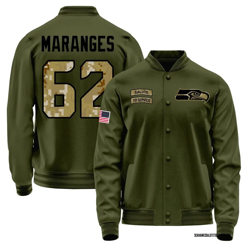 Men's Federico Maranges Seattle Seahawks Olive Salute to Service Sideline Performance Jacket