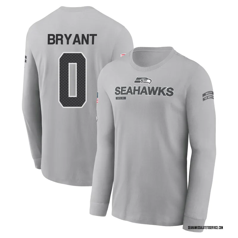 Men's Harrison Bryant Seattle Seahawks Gray 2024 Salute to Service Long Sleeve T-Shirt