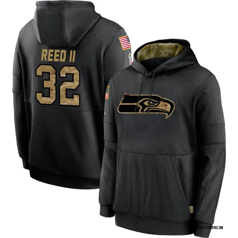 Men's Jerrick Reed II Seattle Seahawks Olive Salute to Service Pullover ...