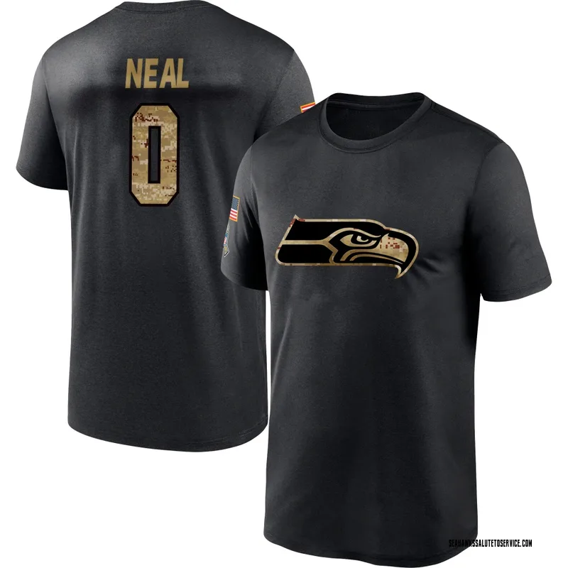 Men's Julian Neal Seattle Seahawks Black 2020 Salute To Service Performance T-Shirt
