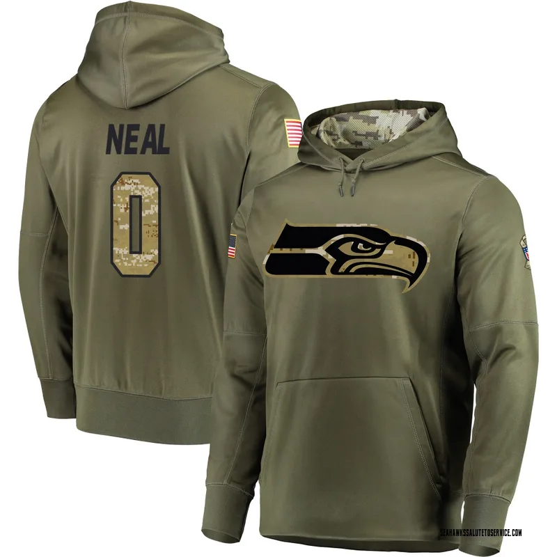 Men's Julian Neal Seattle Seahawks Olive Salute to Service Pullover Hoodie