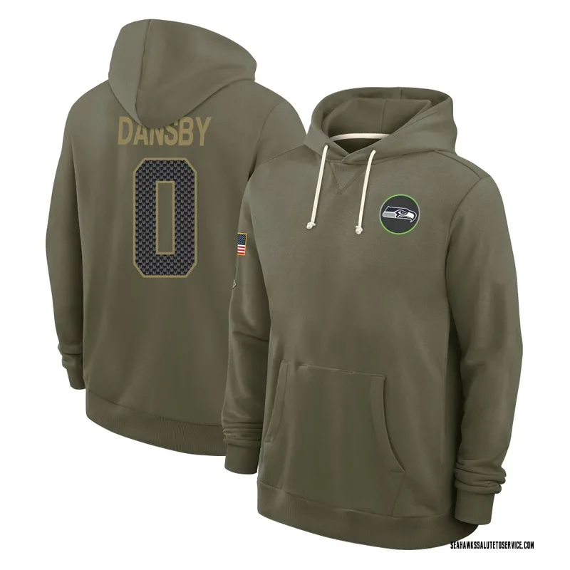 Men's Michael Dansby Seattle Seahawks Olive 2025 Salute to Service Hoodie