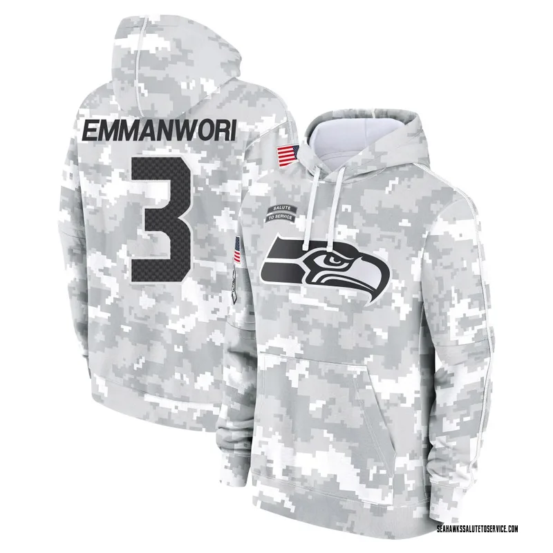 Men's Nick Emmanwori Seattle Seahawks Camo Arctic 2024 Salute to Service Club Fleece Pullover Hoodie