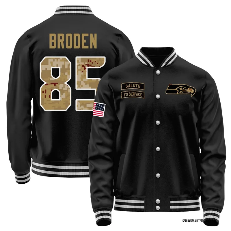Men's Tyrone Broden Seattle Seahawks Black Salute to Service Sideline Performance Jacket