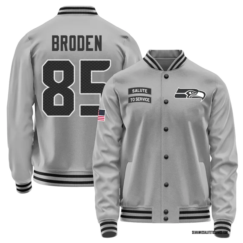 Men's Tyrone Broden Seattle Seahawks Gray Salute to Service Performance Jacket