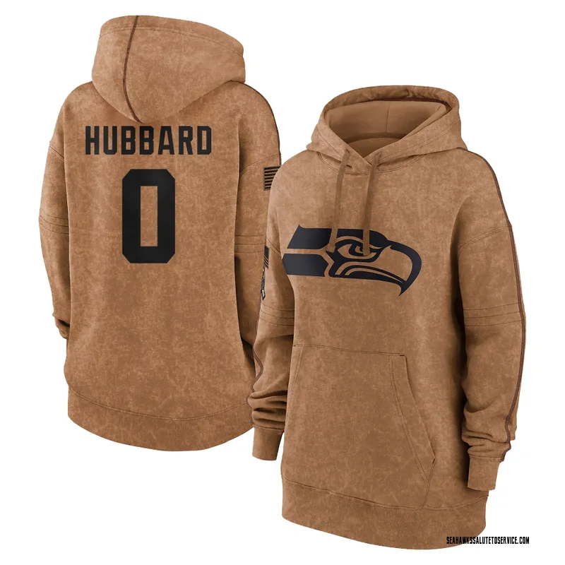 Women's Aidan Hubbard Seattle Seahawks Brown 2023 Salute To Service Pullover Hoodie