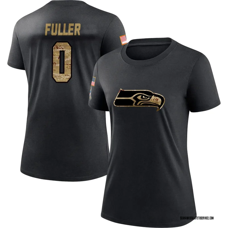 Women's Andre Fuller Seattle Seahawks Black 2020 Salute To Service Performance T-Shirt