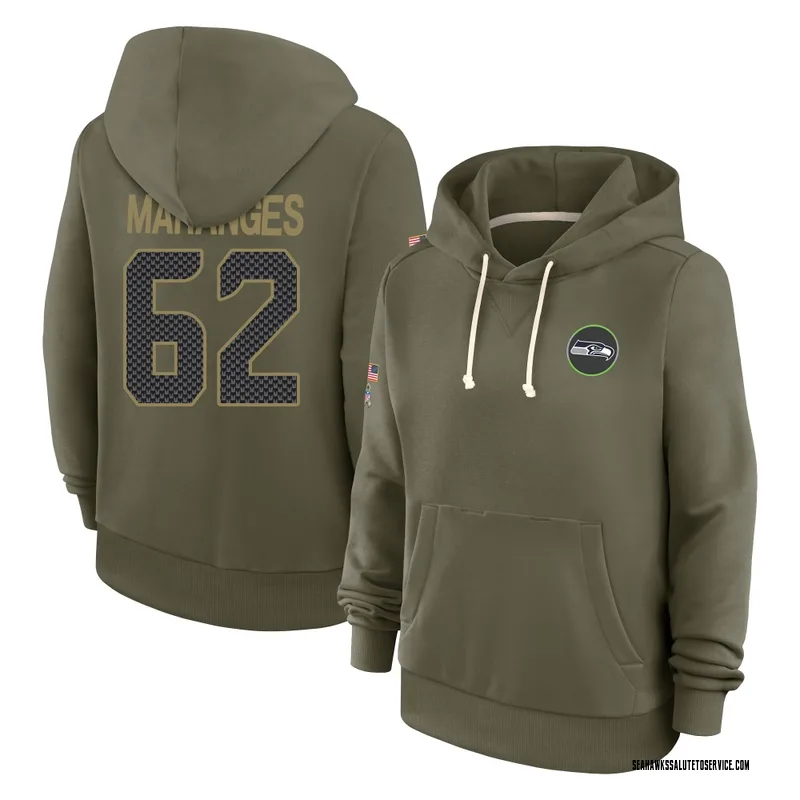 Women's Federico Maranges Seattle Seahawks Olive 2025 Salute to Service Hoodie