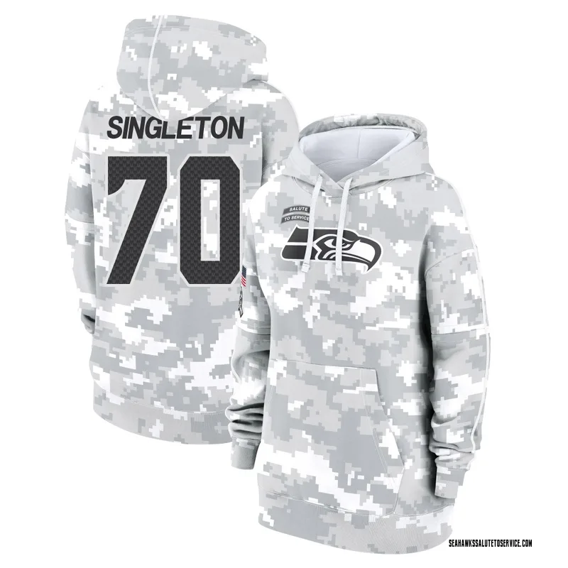 Women's J.R. Singleton Seattle Seahawks Camo Arctic 2024 Salute to Service Club Fleece Pullover Hoodie