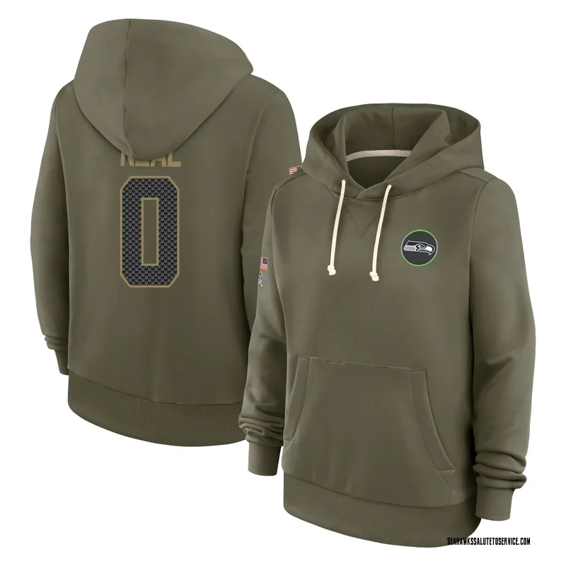 Women's Julian Neal Seattle Seahawks Olive 2025 Salute to Service Hoodie
