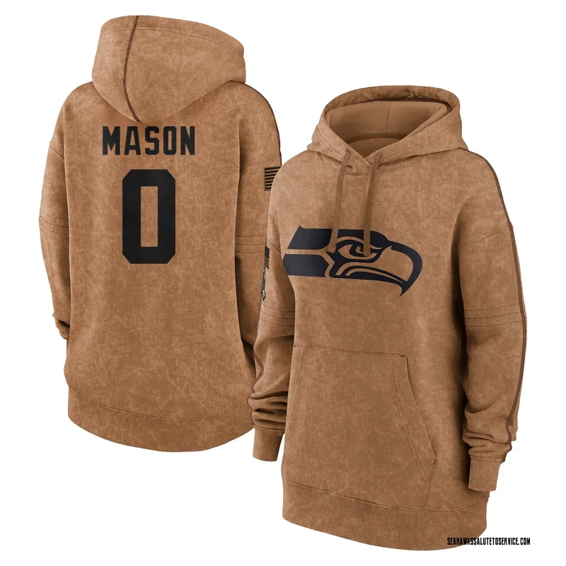 Women's Lance Mason Seattle Seahawks Brown 2023 Salute To Service Pullover Hoodie