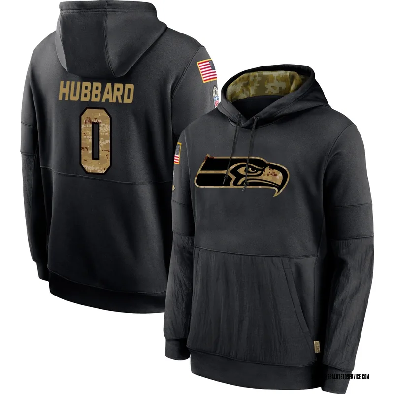 Youth Aidan Hubbard Seattle Seahawks Black 2020 Salute to Service Sideline Performance Pullover Hoodie
