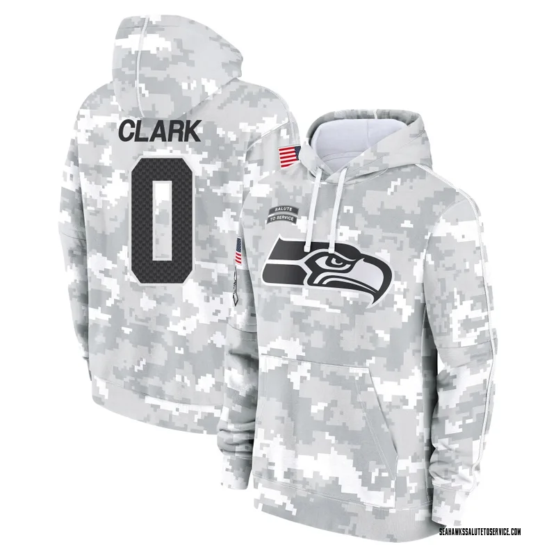 Youth Bud Clark Seattle Seahawks Camo Arctic 2024 Salute to Service Club Fleece Pullover Hoodie