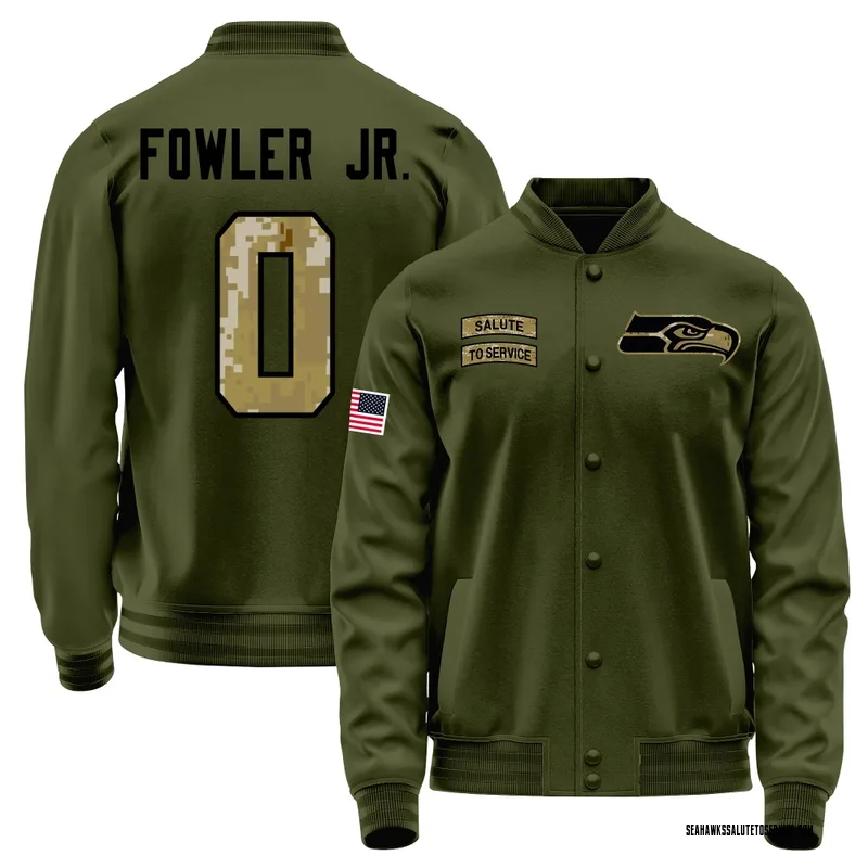 Youth Dante Fowler Jr. Seattle Seahawks Olive Salute to Service Sideline Performance Jacket