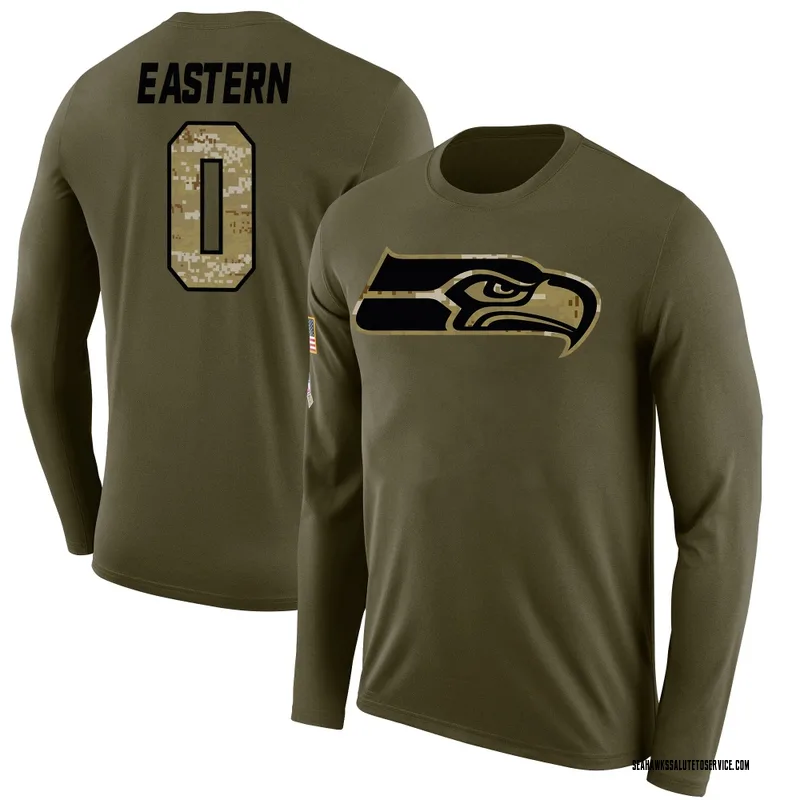 Youth Deven Eastern Seattle Seahawks Legend Olive Salute to Service Sideline Long Sleeve T-Shirt