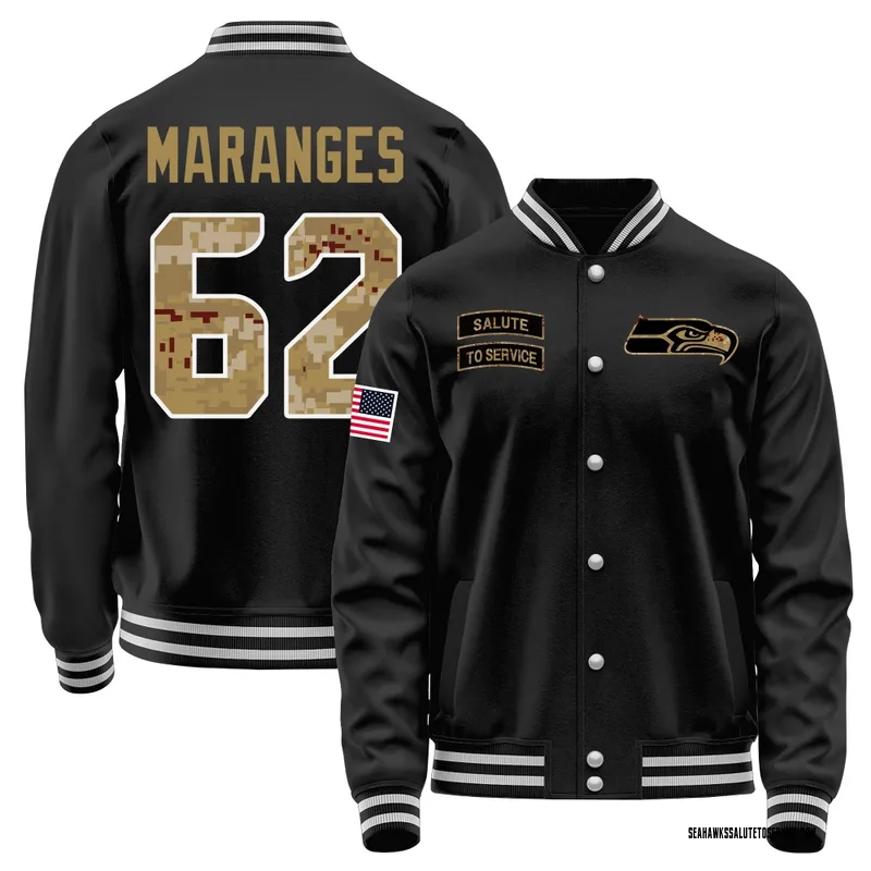 Youth Federico Maranges Seattle Seahawks Black Salute to Service Sideline Performance Jacket