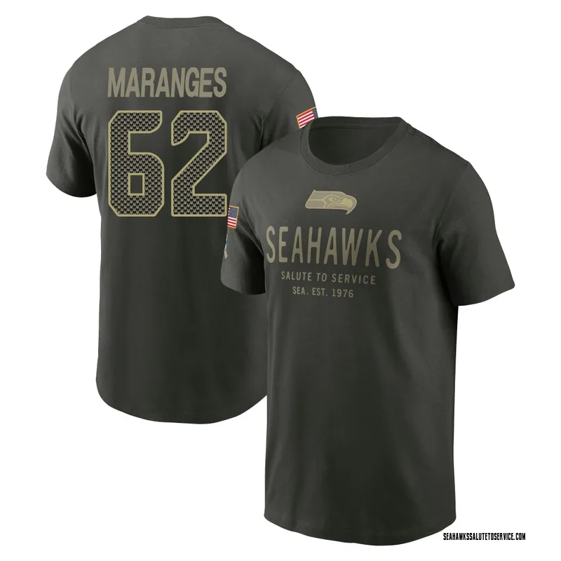 Youth Federico Maranges Seattle Seahawks Green Forest/ 2025 Salute to Service Sideline Primary Edge T-Shirt