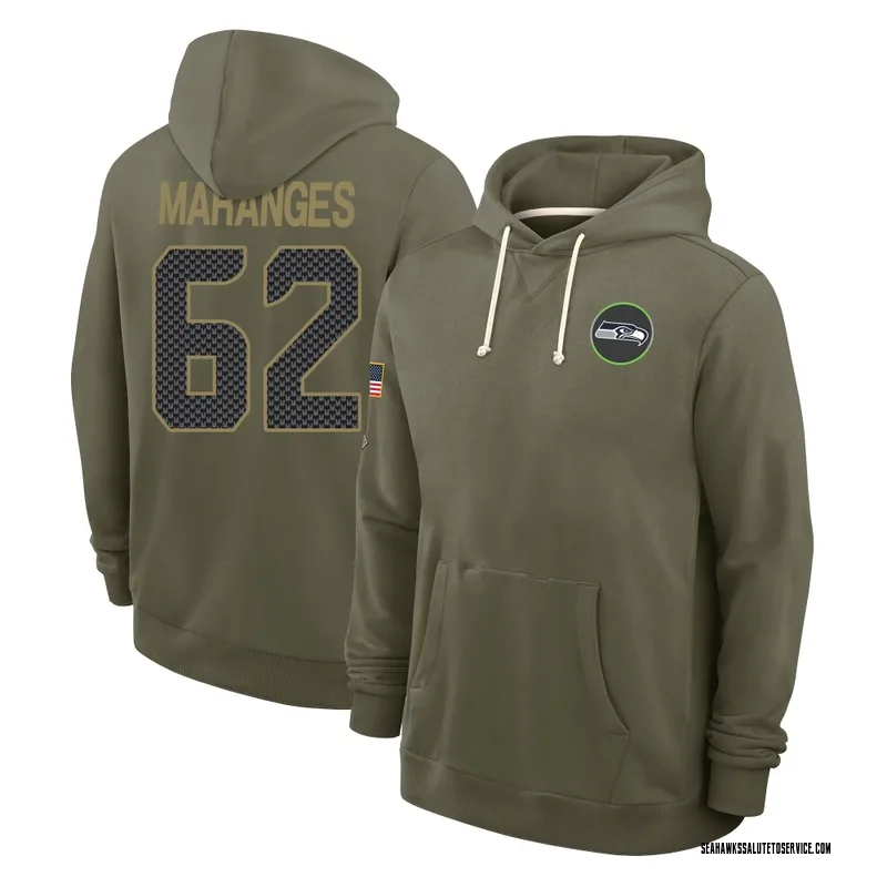 Youth Federico Maranges Seattle Seahawks Olive 2025 Salute to Service Hoodie