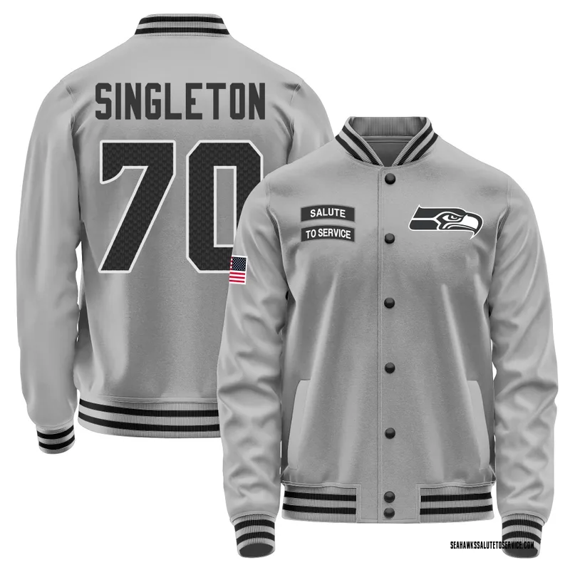 Youth J.R. Singleton Seattle Seahawks Gray Salute to Service Performance Jacket