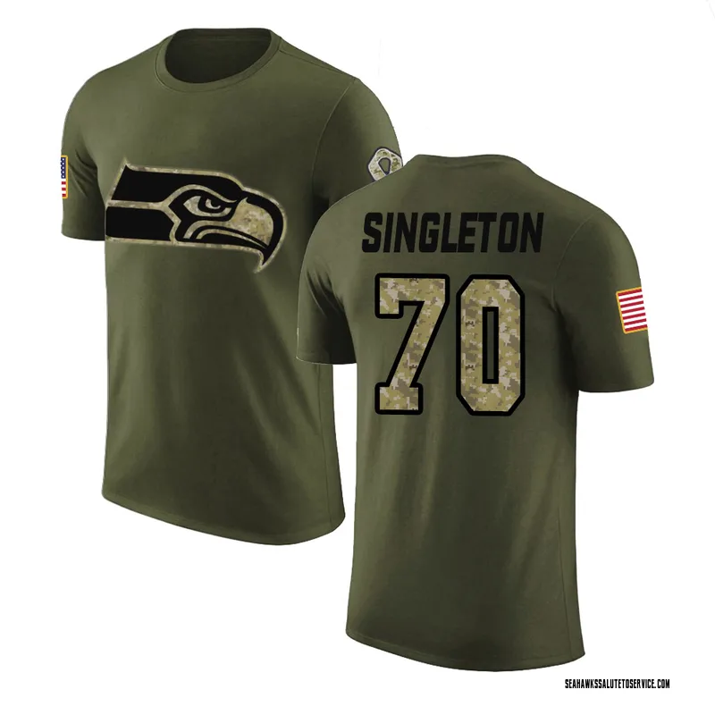 Youth J.R. Singleton Seattle Seahawks Legend Olive Salute to Service T-Shirt