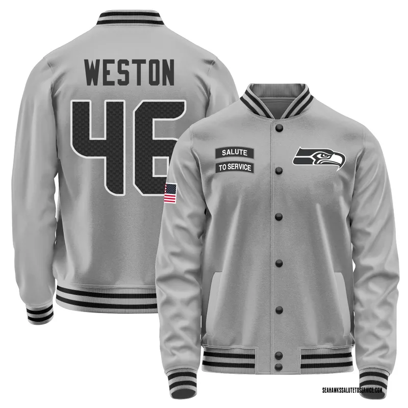 Youth Ja'Markis Weston Seattle Seahawks Gray Salute to Service Performance Jacket