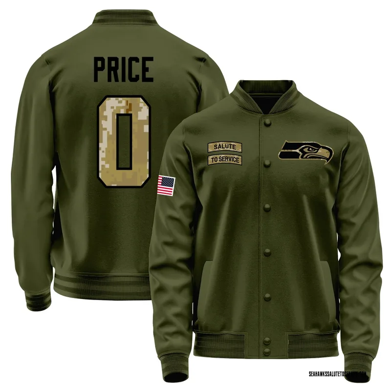 Youth Jadarian Price Seattle Seahawks Olive Salute to Service Sideline Performance Jacket