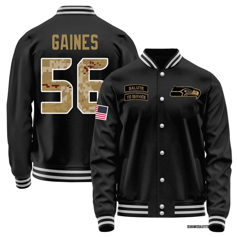 Youth Jalan Gaines Seattle Seahawks Black Salute to Service Sideline Performance Jacket