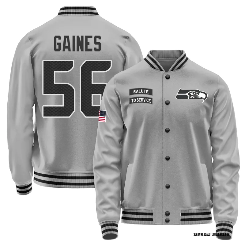 Youth Jalan Gaines Seattle Seahawks Gray Salute to Service Performance Jacket