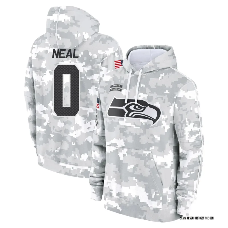 Youth Julian Neal Seattle Seahawks Camo Arctic 2024 Salute to Service Club Fleece Pullover Hoodie