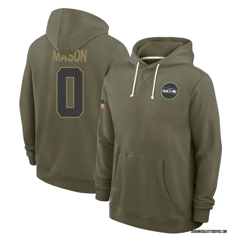 Youth Lance Mason Seattle Seahawks Olive 2025 Salute to Service Hoodie
